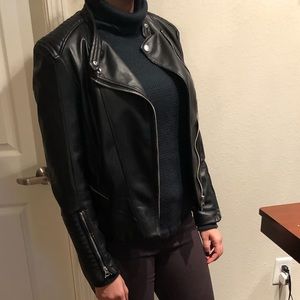 Black Moto leather jacket